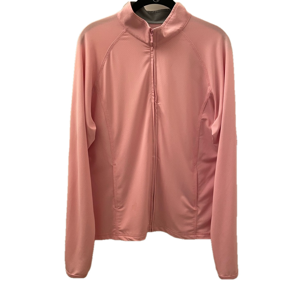 Bold Spirit Vintage Lt Pink Full Zip Perforated Mesh Jacket Grey Collar & Stripe